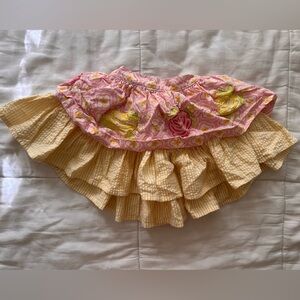 Floral Pink and Yellow Women's Skirt